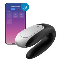Satisfyer Double stimulateur connecté Double Fun Satisfyer Noir